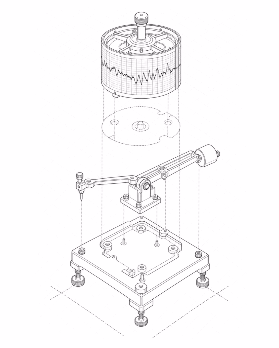 Registry: an isometric diagram drawn in hairlines.
